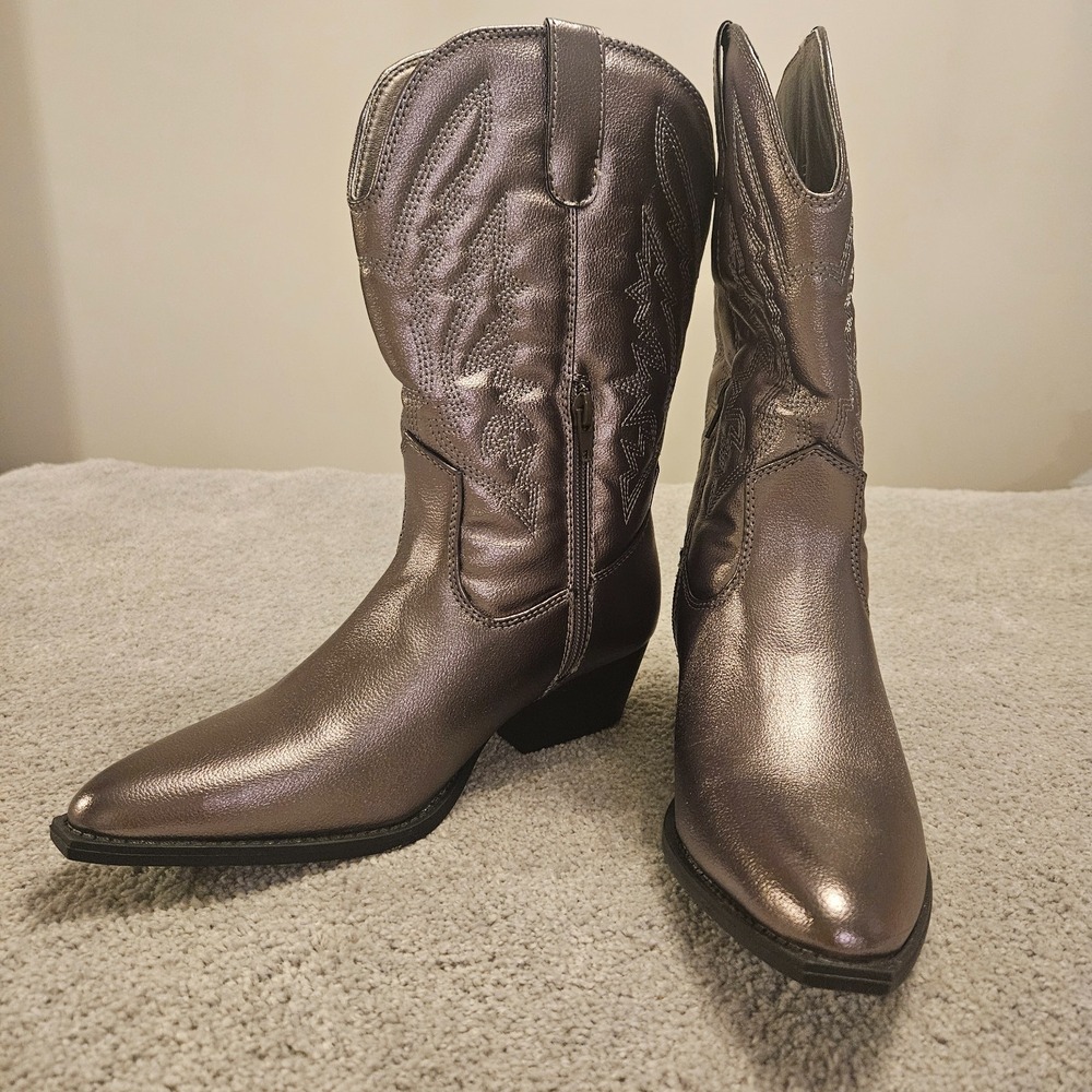Portland Boot Company Metallic‎ Western Cowboy Boots Women's 7